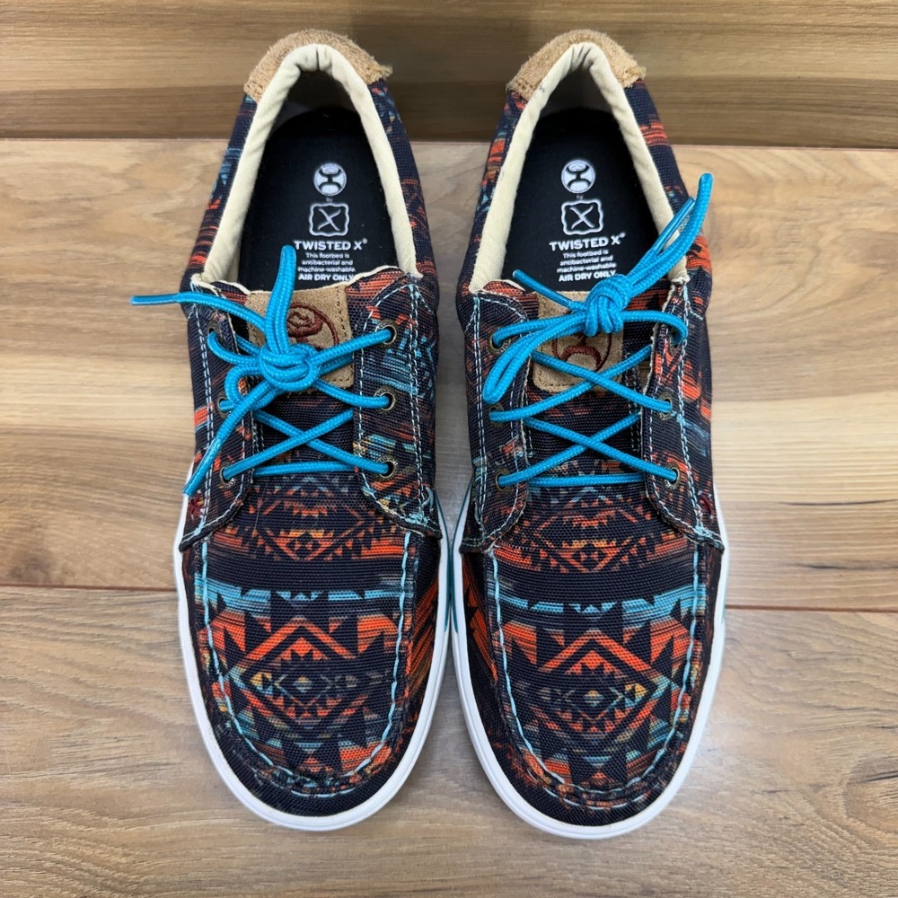 Twisted X Hooey Loper Casual Sneakers Flats Womens 10 M Black Teal South Western - Picture 5 of 11
